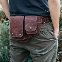 Vintage PU Leather Waist Belt Bag