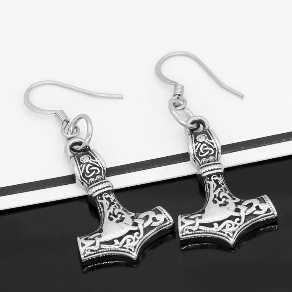 Mjolnir Thor's Hammer Earrings