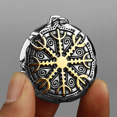 viking style helm of awe shield pendant